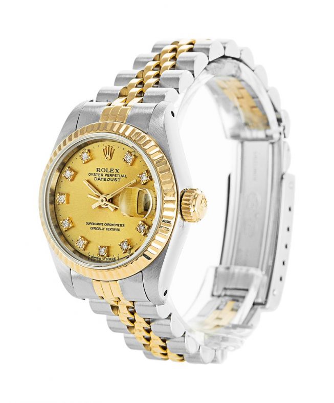 Replica Rolex Datejust Gold and Diamonds Ladies 69173 - View 2