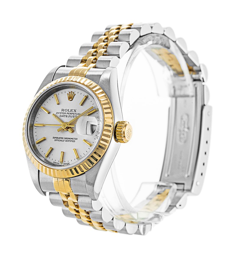 Rolex Datejust 79173 26 MM White Dial Duotonoe Gold Oyster Steel Replica 