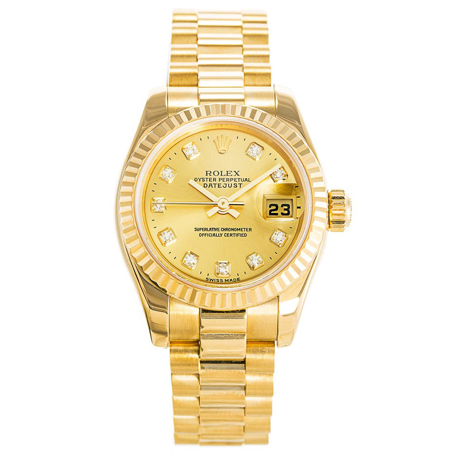 Replica Rolex (unchanged) Datejust Or Femme 179178 - View 1