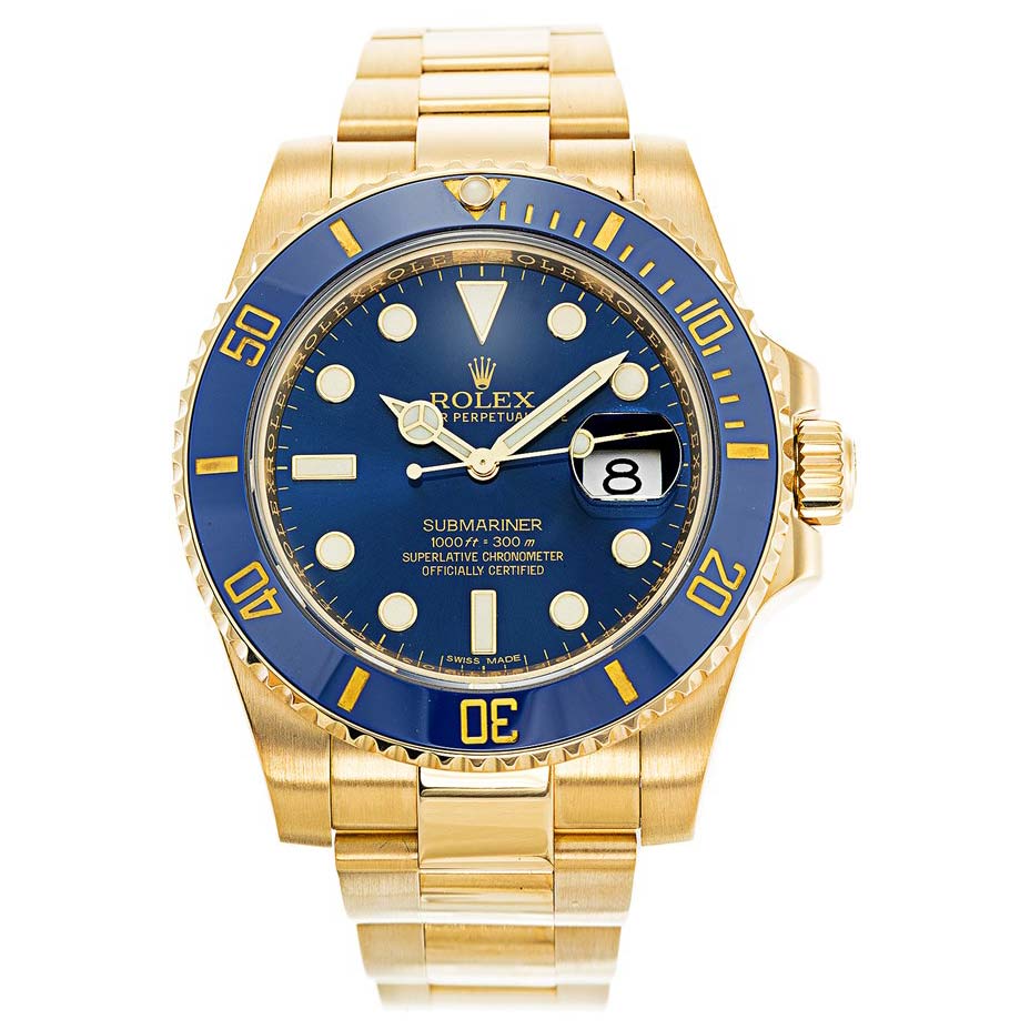 Replica Rolex (unchanged) Submariner Dial Blue Or 116618LB - View 1