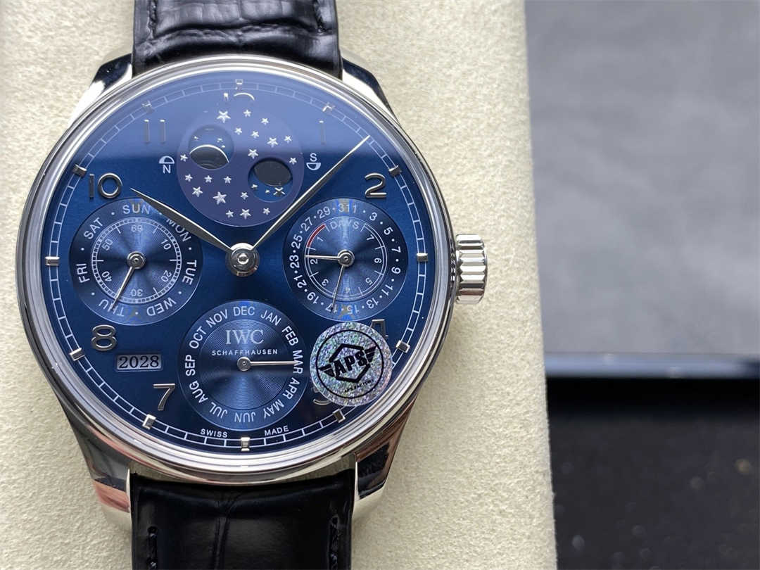 APS Factory IWC Portuguese Perpetual Calendar Replica – 44.2mm Luxury Automatic Watch in Premium 18K Finish - clean factory product image
