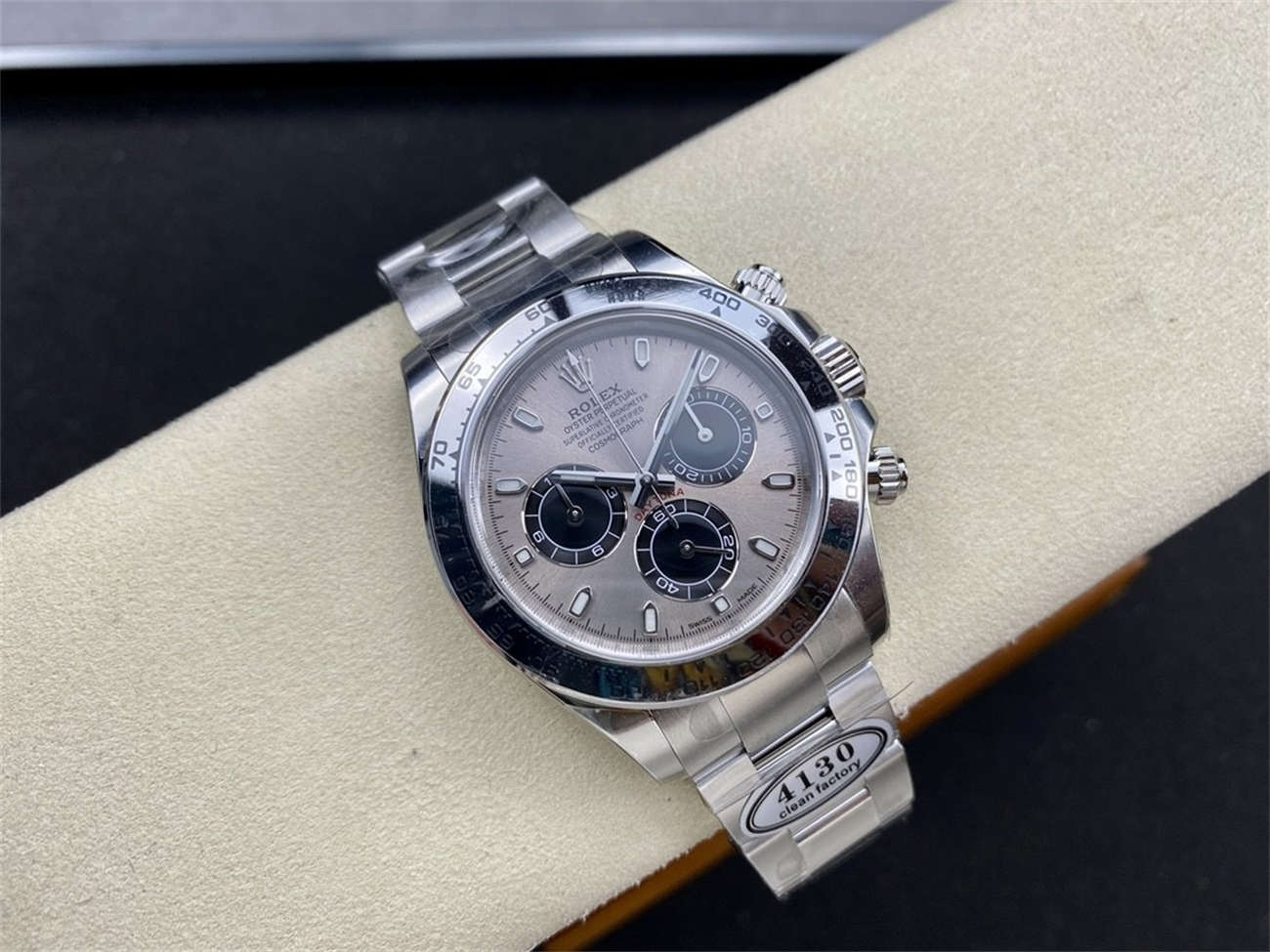 Rolex Daytona Cement Dial Replica – Clean Factory White Gold Bracelet - clean factory product image 3