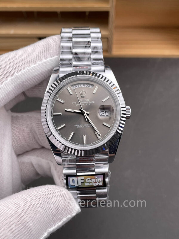 QF Factory Rolex Day-Date 40 m228239-0060 Slate Grey Dial Roman Numerals Weighted Edition (183g Heavy Weight) 40mm Automatic Watch - clean factory product image 9