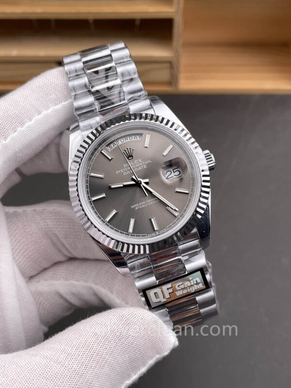 QF Factory Rolex Day-Date 40 m228239-0060 Slate Grey Dial Roman Numerals Weighted Edition (183g Heavy Weight) 40mm Automatic Watch - clean factory product image 10
