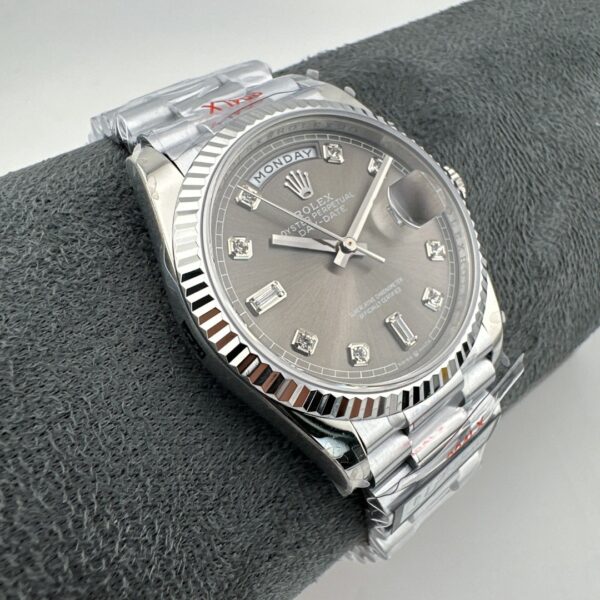 QF Factory Rolex Day-Date 36 118239 A Grey Diamond Dial 138g Heavy Weighted Edition 36mm Automatic Watch - clean factory product image 12