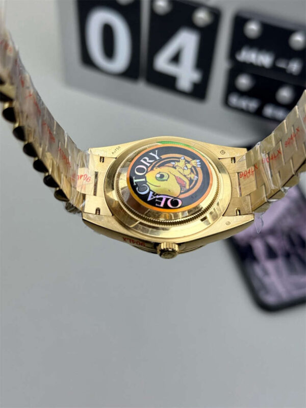 Rolex Day-Date 40 Green Replica (QF Factory) – 195g Heavy Tungsten Gold - clean factory product image 20
