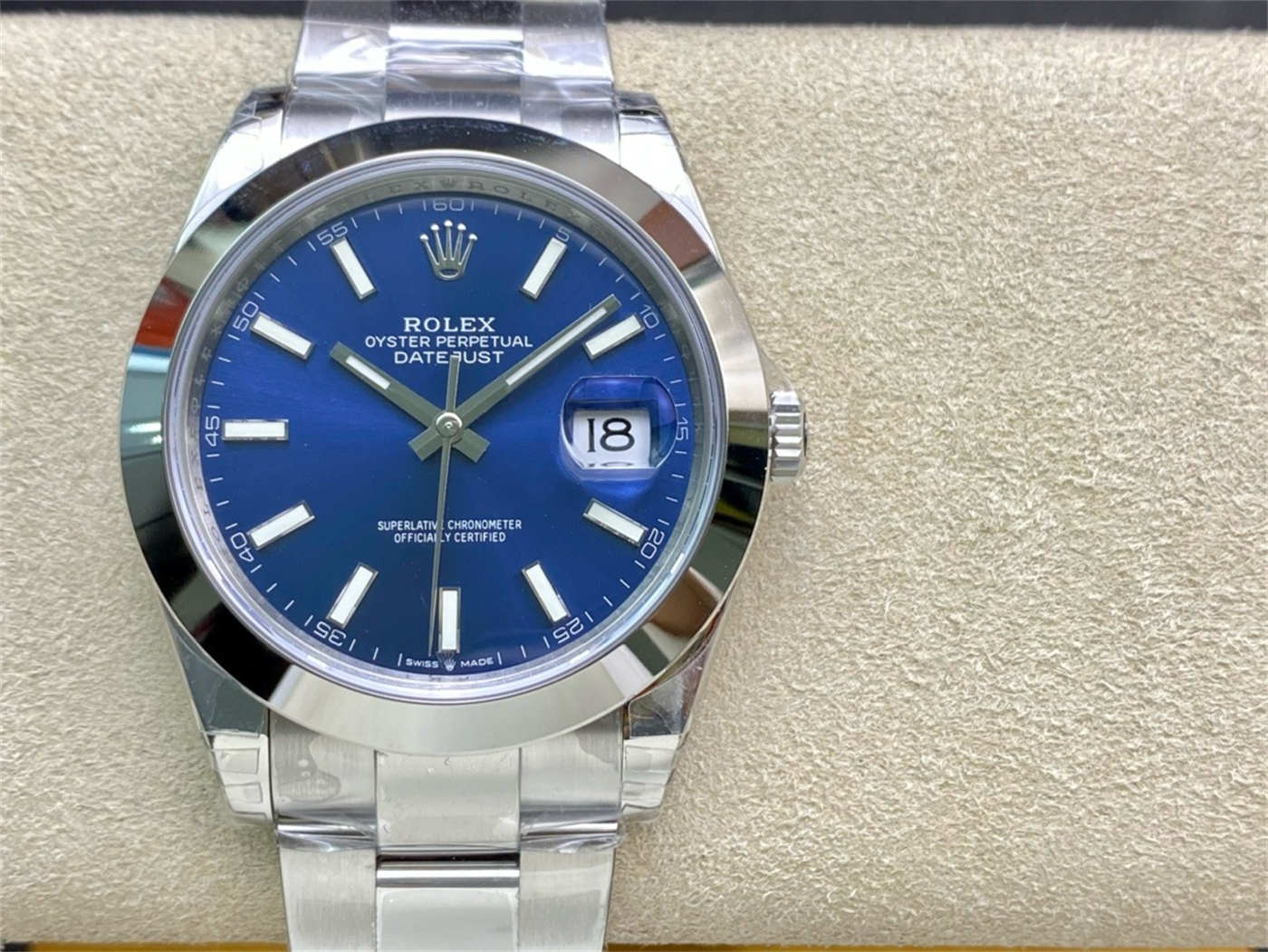 Rolex Datejust 41 Replica 126300 Blue Dial – VS Factory Review - clean factory product image