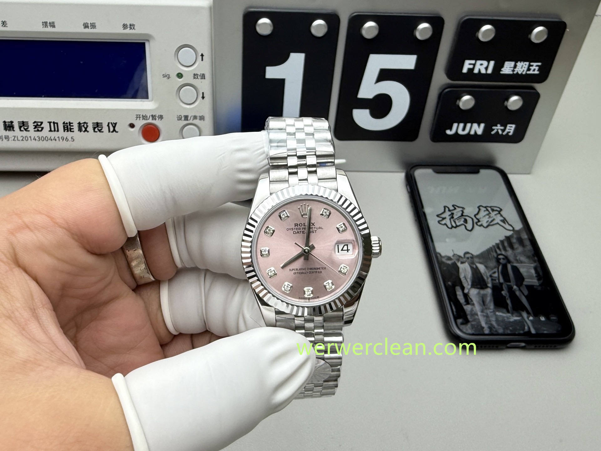 A+ Factory Rolex Datejust 31 m278274-0032 Pink Diamond Dial 31mm Fluted Bezel Automatic Ladies Watch - clean factory product image