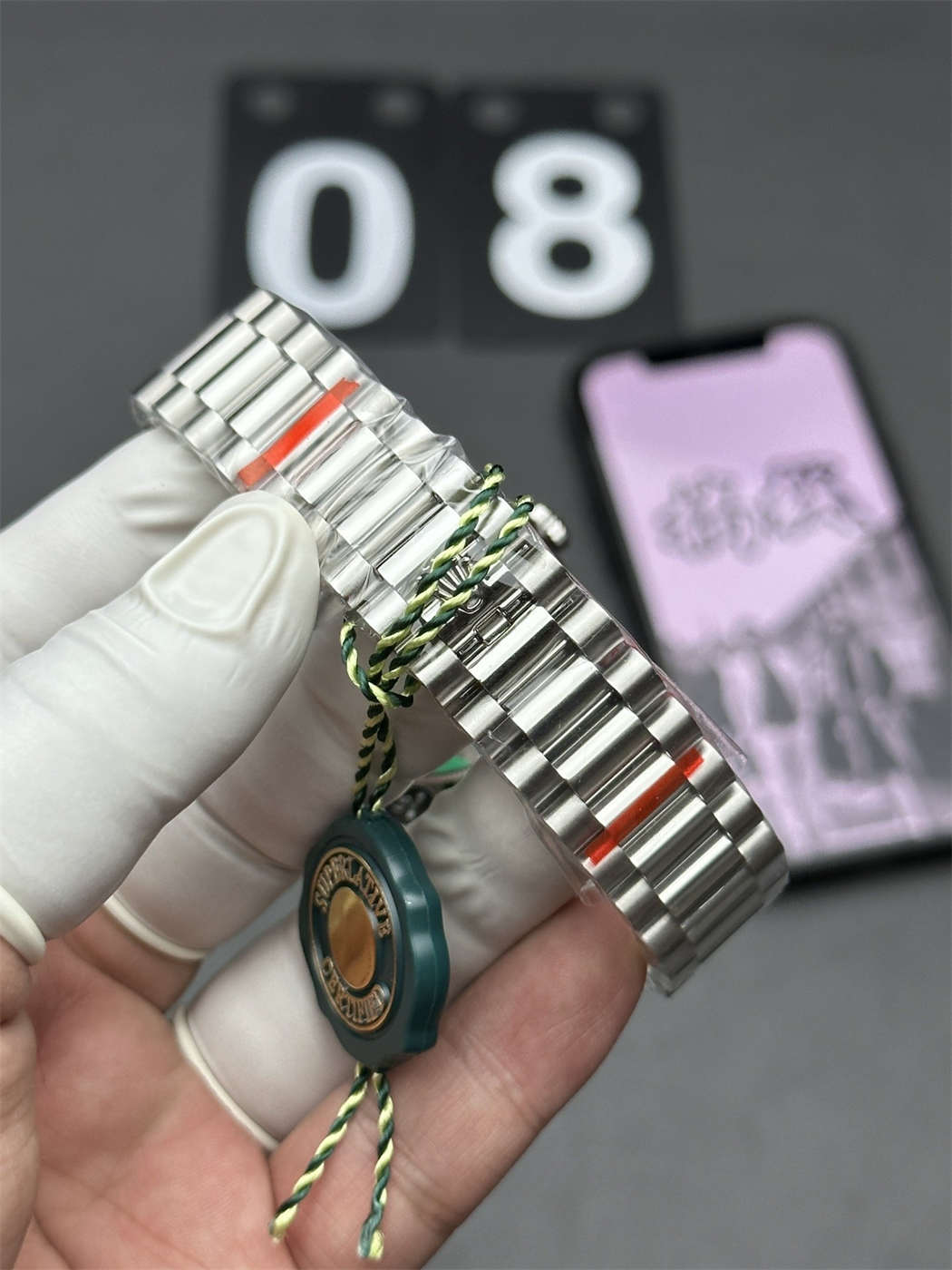 VSF Tungsten Day-Date 40 Black Motif Dial – 228239 White Gold (182g Weighted) - clean factory product image 4