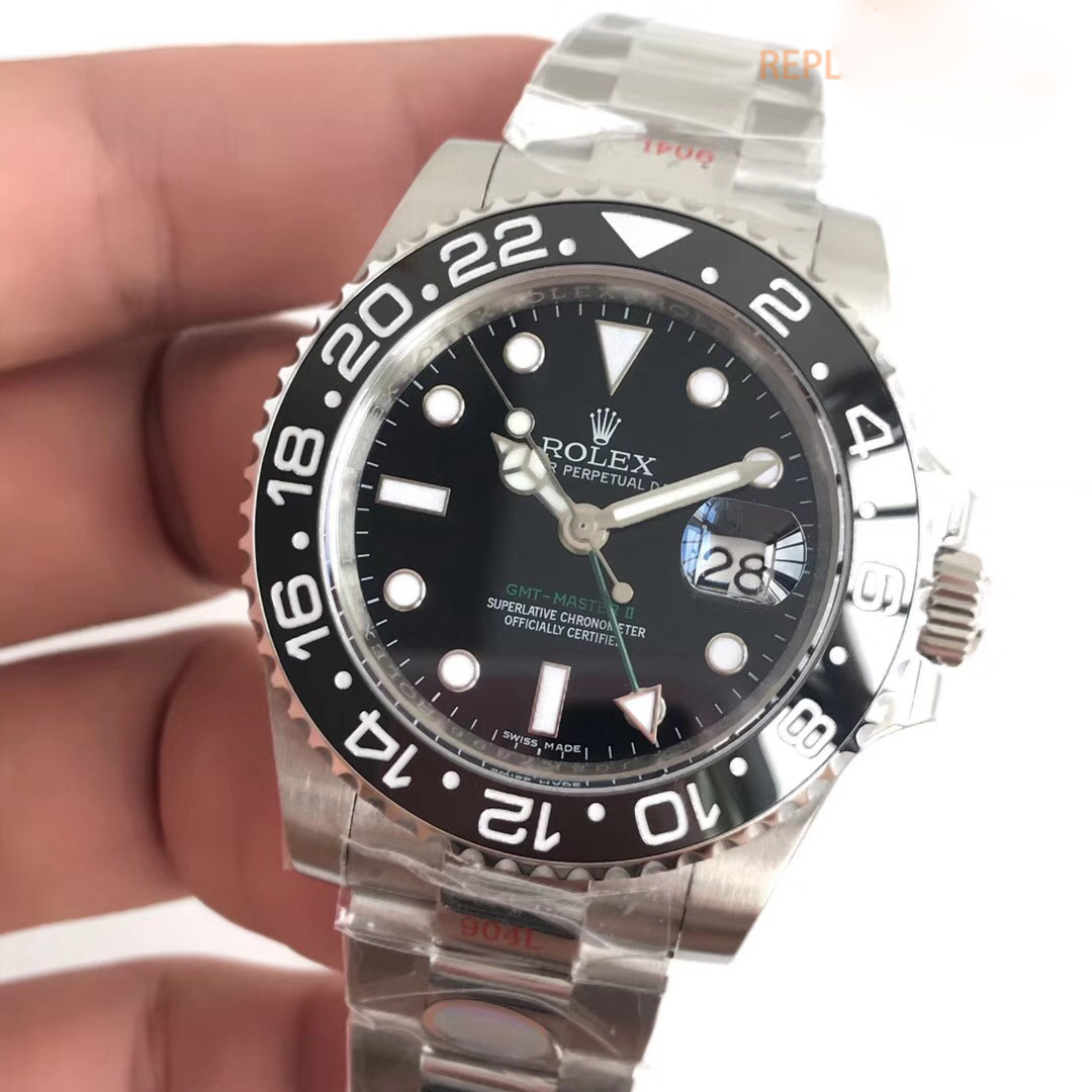 Replica Rolex GMT-Master II 116710LN Noob Factory V9 Stainless Steel - View 3