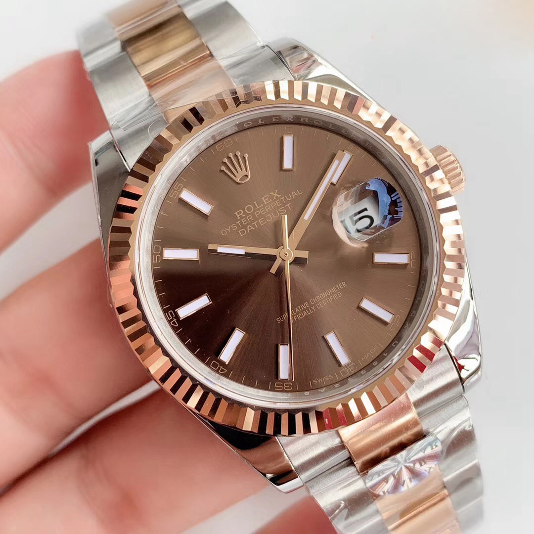 Replica Rolex Datejust 41mm 126331 Chocolate Index Oyster - View 4