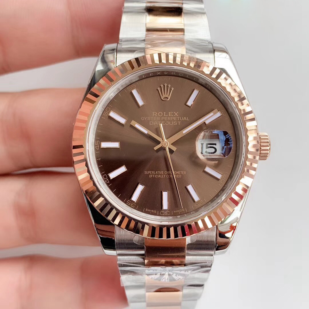 Replica Rolex Datejust 41mm 126331 Chocolate Index Oyster - View 1