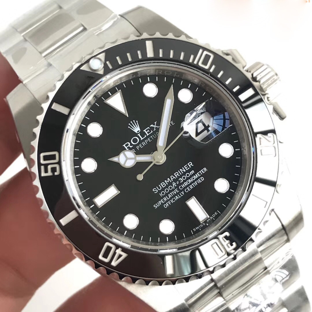 Replica Rolex Submariner 116610 Black Ceramic AR Factory - View 4