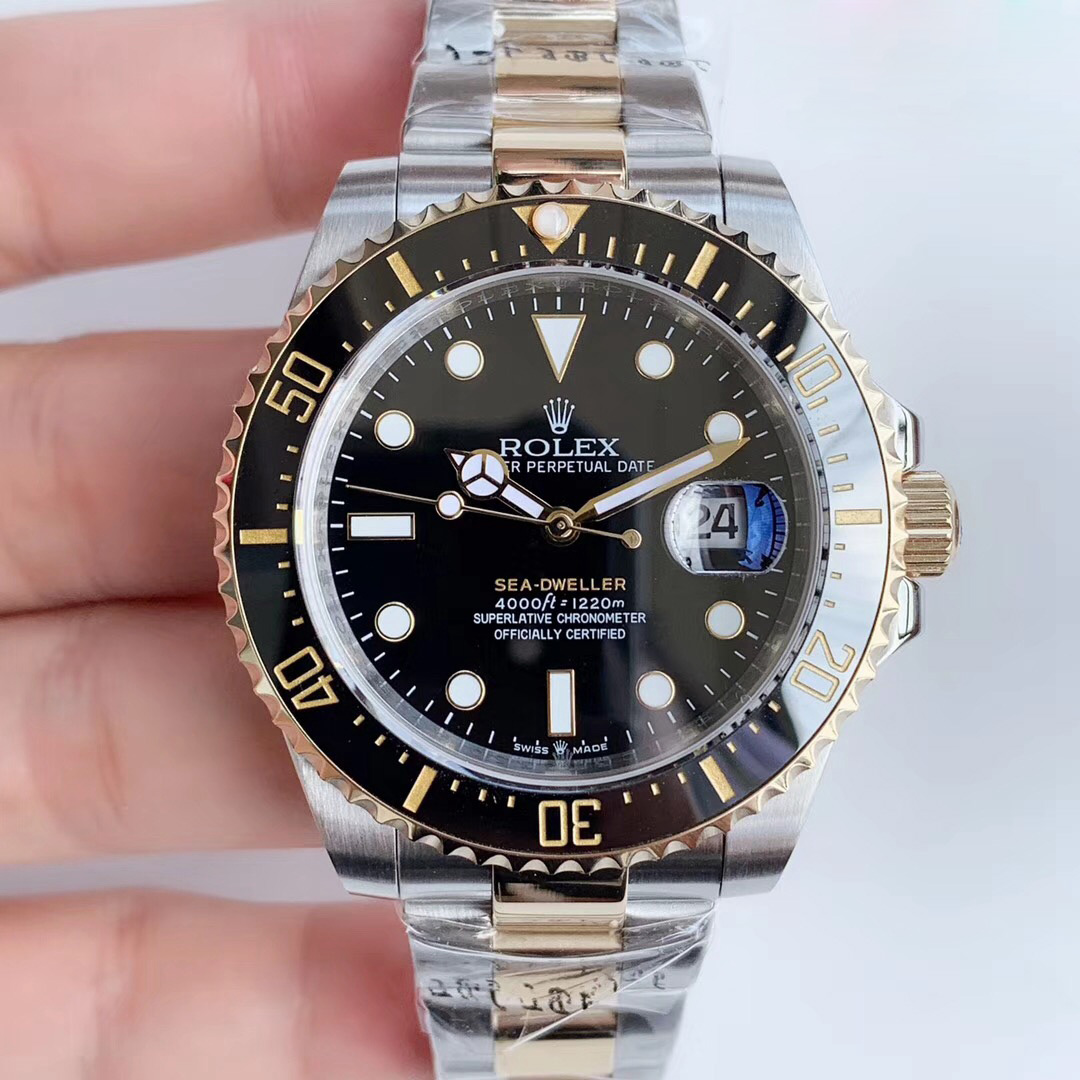 Replica Rolex Sea-Dweller 126603 New for Two-Tone Rolesor Baselworld 2019 Black Ceramic AR Factory - View 1