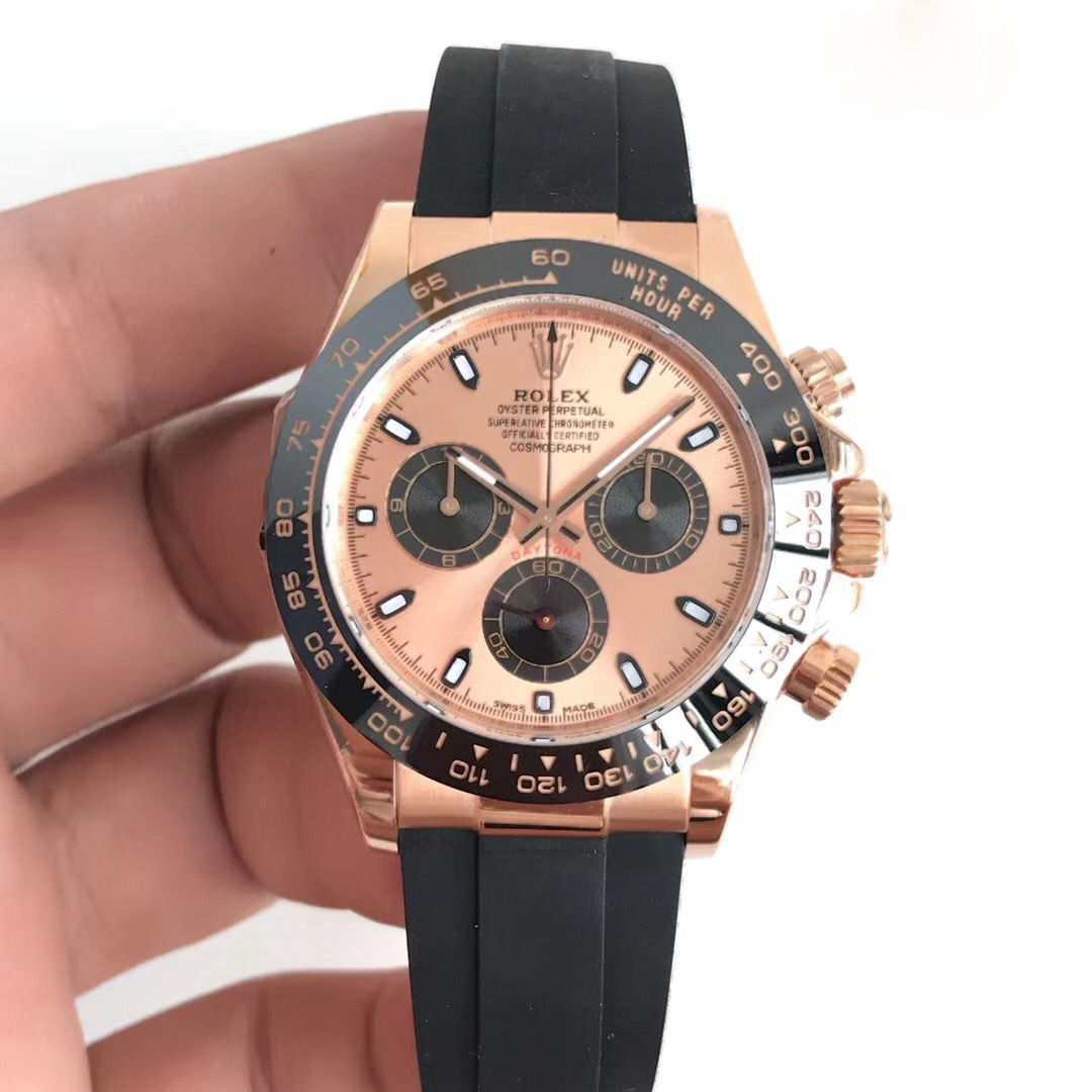Replica Rolex Daytona Cosmograph 116515LN AR Factory Rose Gold Black Dial Swiss - View 1
