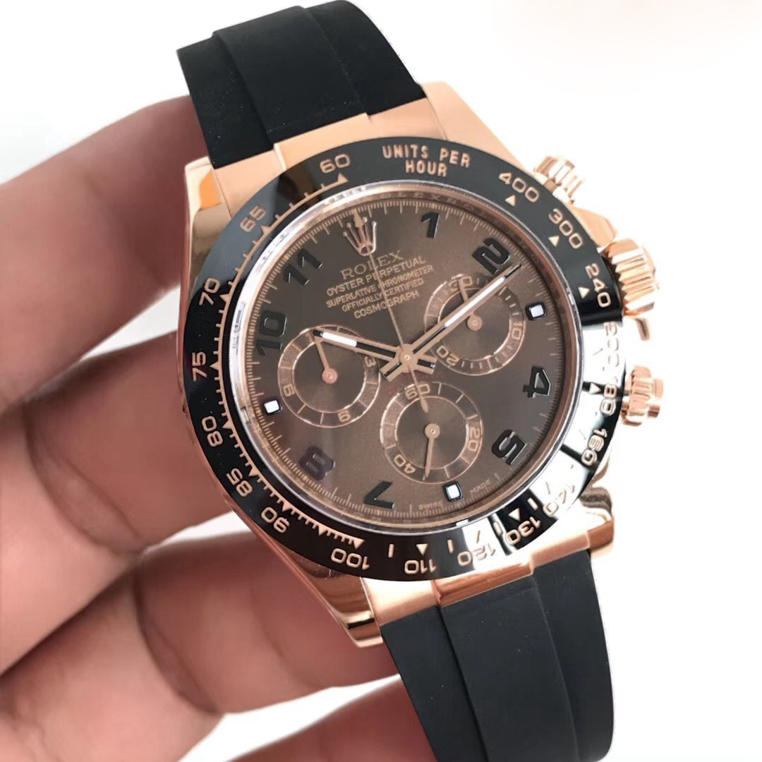 Replica Rolex Daytona Cosmograph 116515LN AR Rose Gold Chocolate Dial Swiss - View 2
