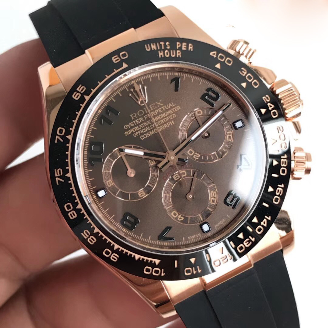 Replica Rolex Daytona Cosmograph 116515LN AR Rose Gold Chocolate Dial Swiss - View 4