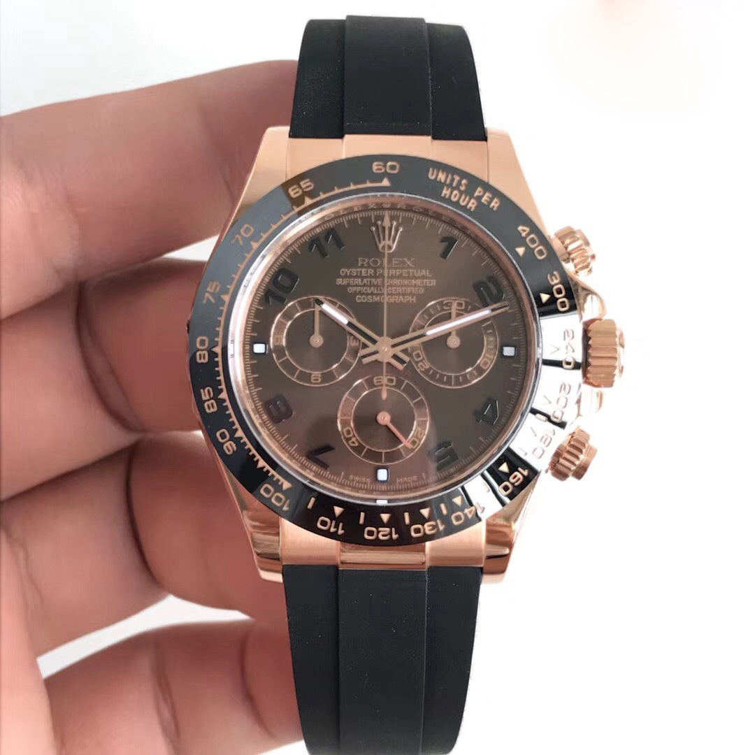 Replica Rolex Daytona Cosmograph 116515LN AR Rose Gold Chocolate Dial Swiss - View 1