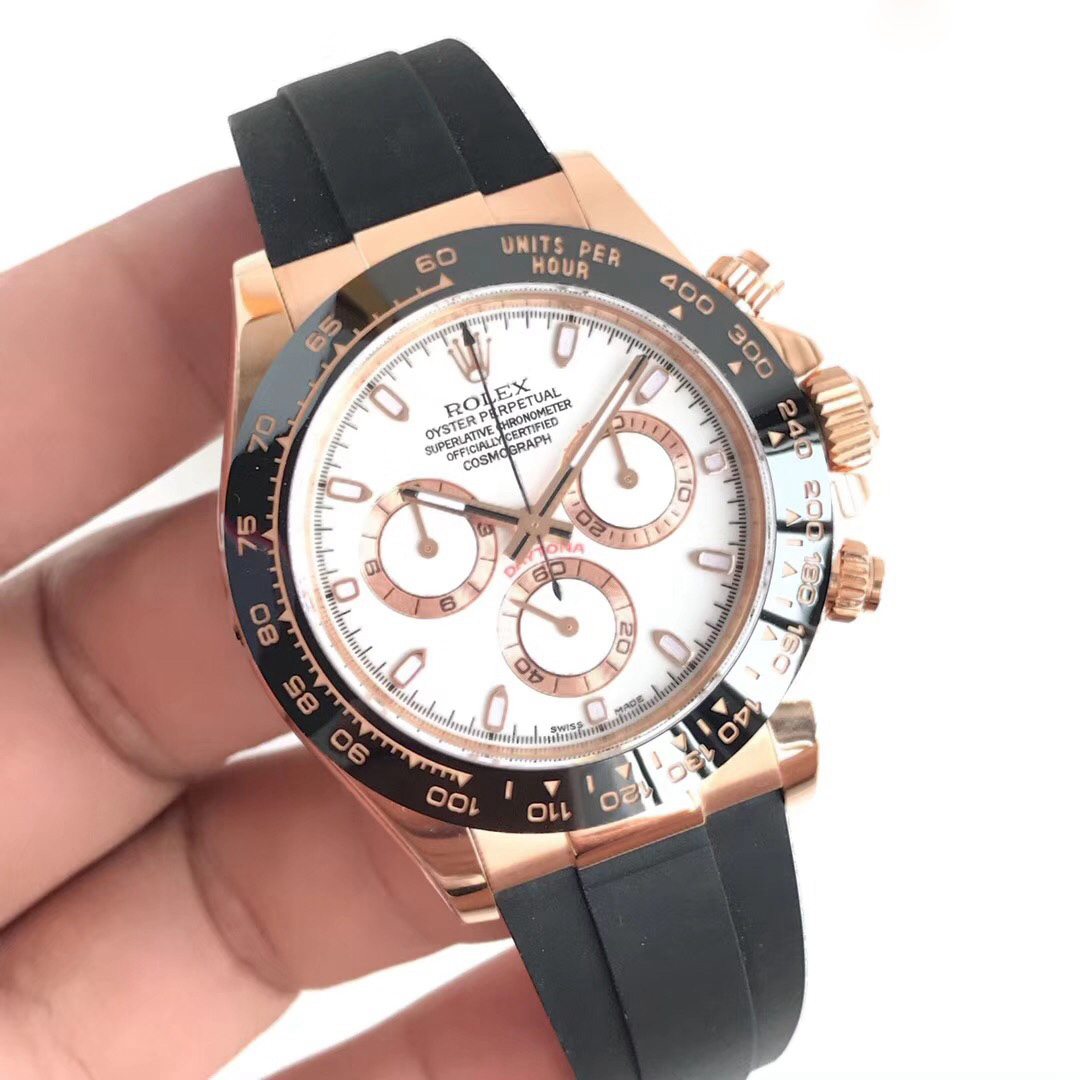 Replica Rolex Daytona Cosmograph 116515LN AR Factory Rose Gold White Dial Swiss - View 2