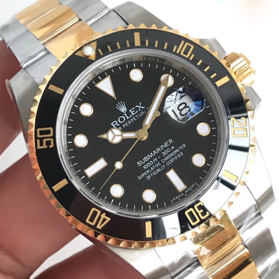 Replica Rolex Submariner Date 116613LN N V5S Yellow Gold & Stainless Steel Black Dial - View 4