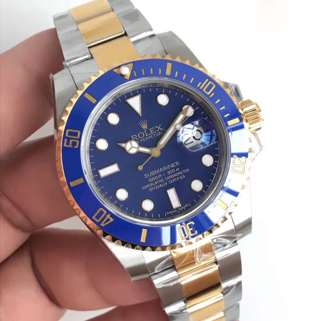Replica Rolex Submariner Date 116613LB N V5S Yellow Gold & Stainless Steel Blue Dial - View 2