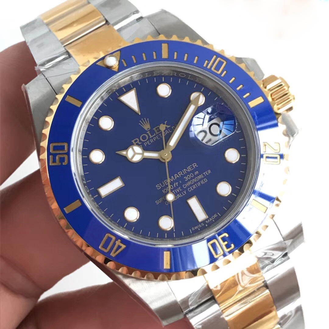 Replica Rolex Submariner Date 116613LB N V5S Yellow Gold & Stainless Steel Blue Dial - View 4