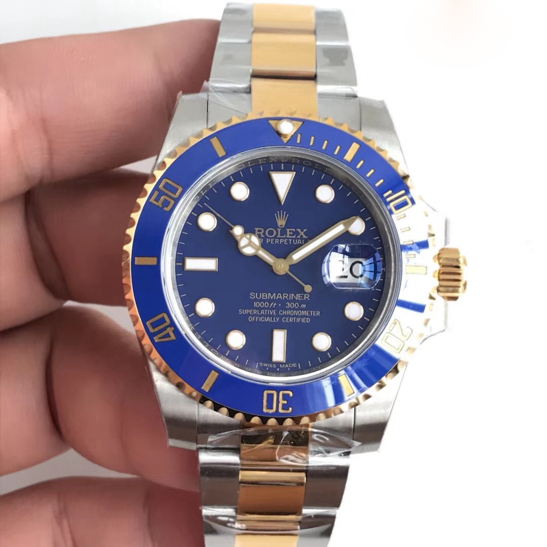 Replica Rolex Submariner Date 116613LB N V5S Yellow Gold & Stainless Steel Blue Dial - View 1