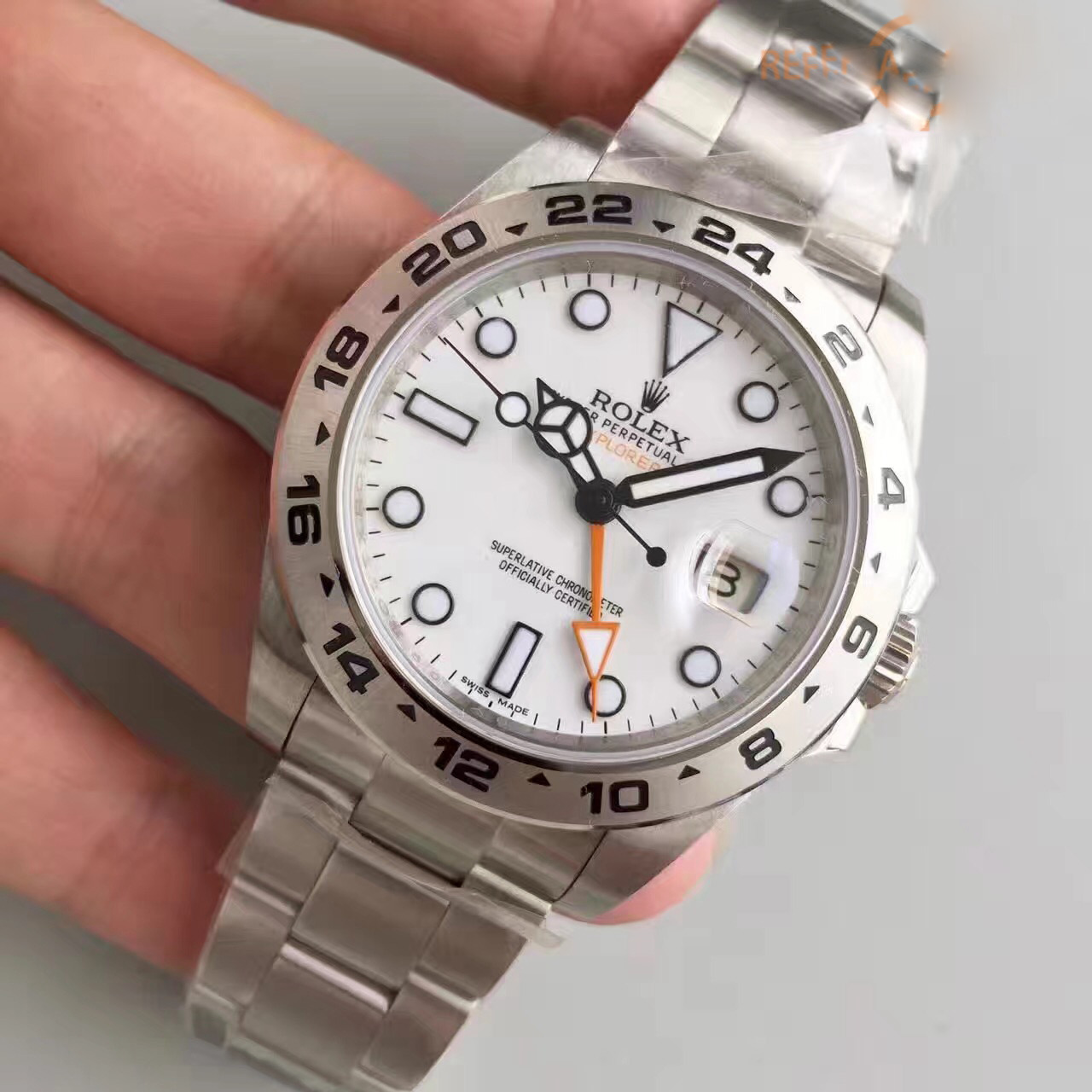 Replica Rolex EXPLORER II Noob factory Stainless Steel white - View 3