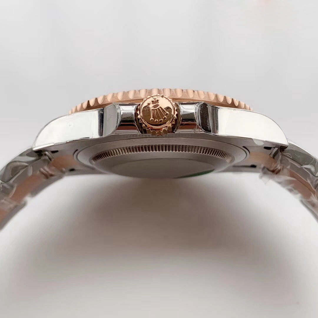 Replica Rolex GMT-Master II EW factory Rose Gold Stainless Steel Black - View 7