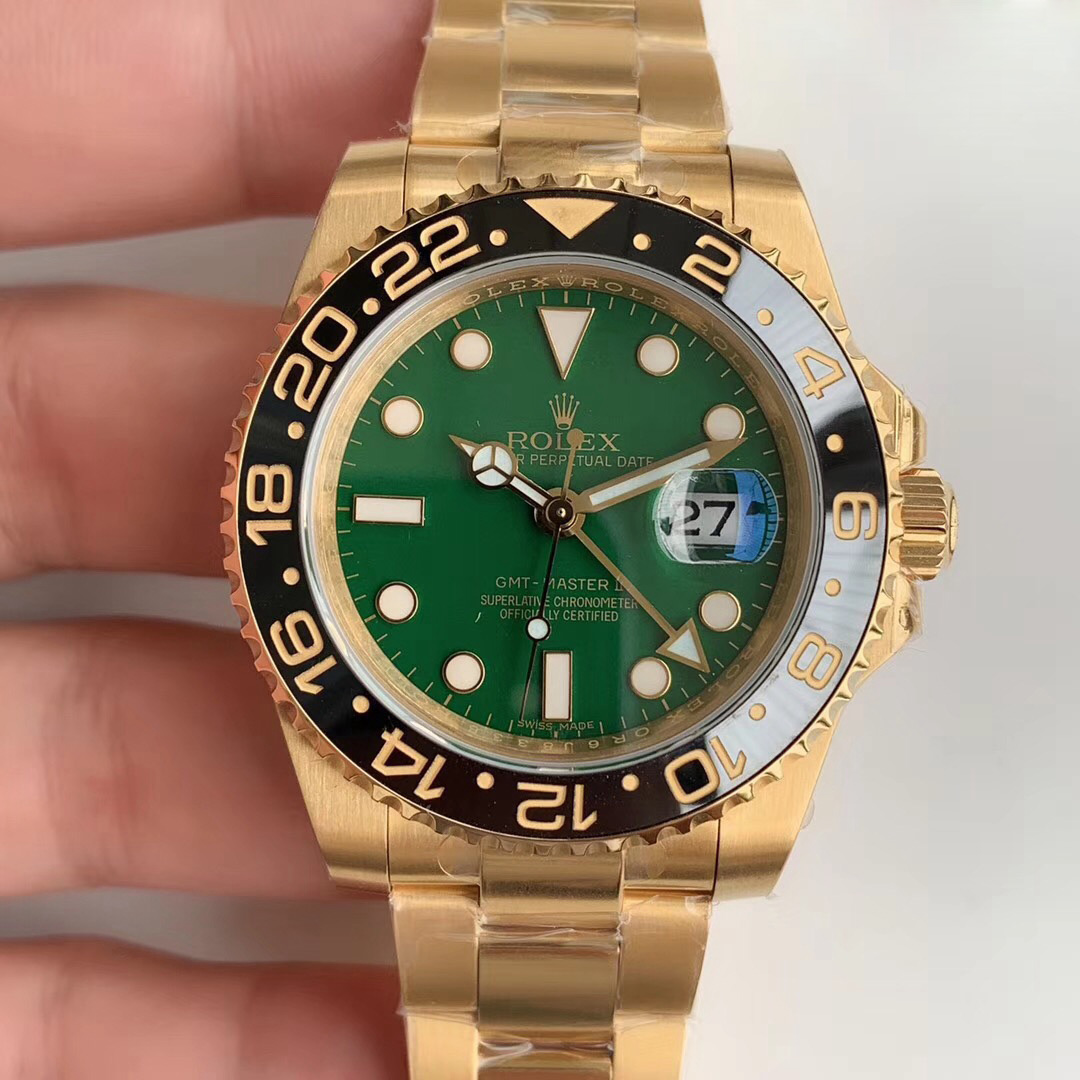 Replica Rolex GMT-Master II EW factory Stainless Steel Green - View 1