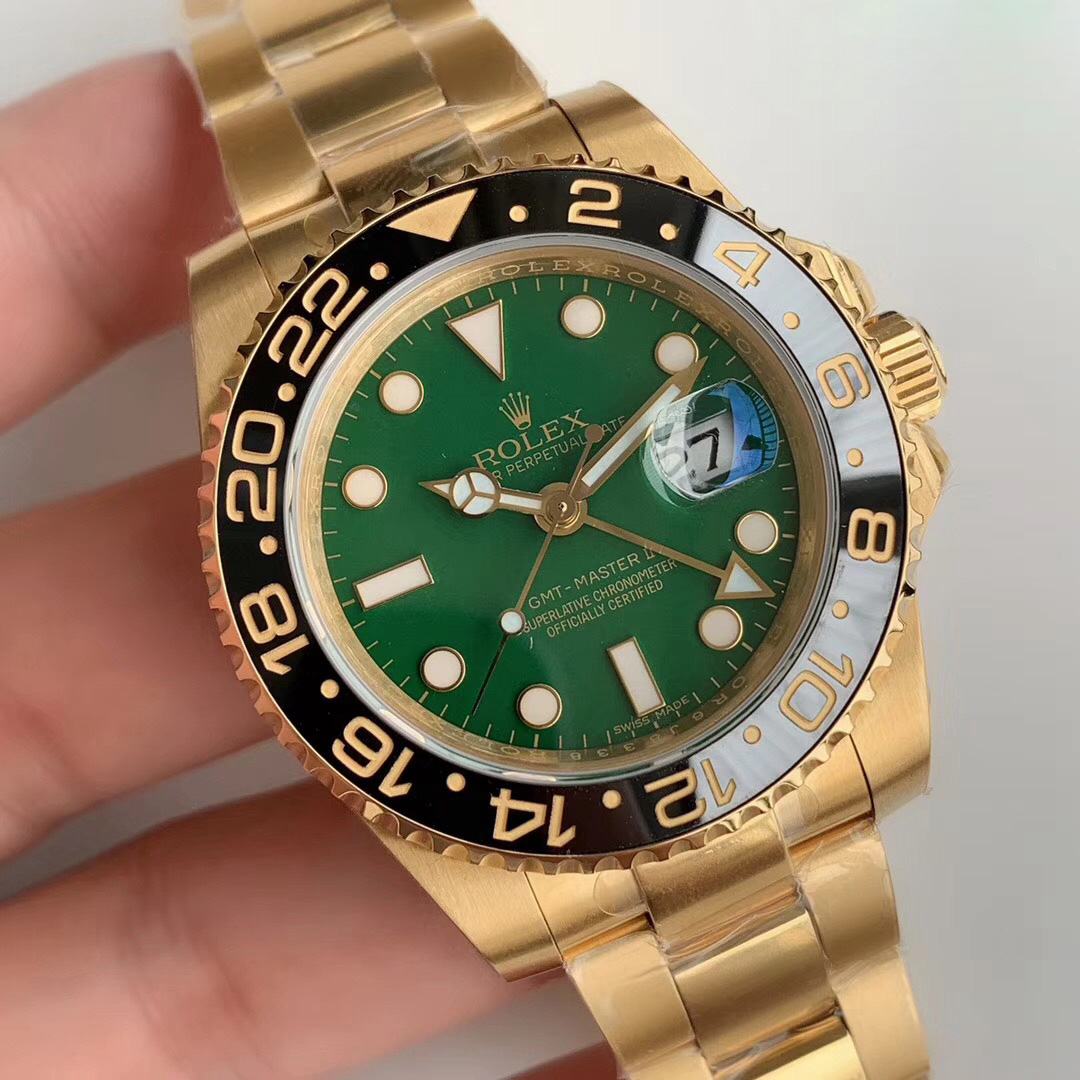 Replica Rolex GMT-Master II EW factory Stainless Steel Green - View 2