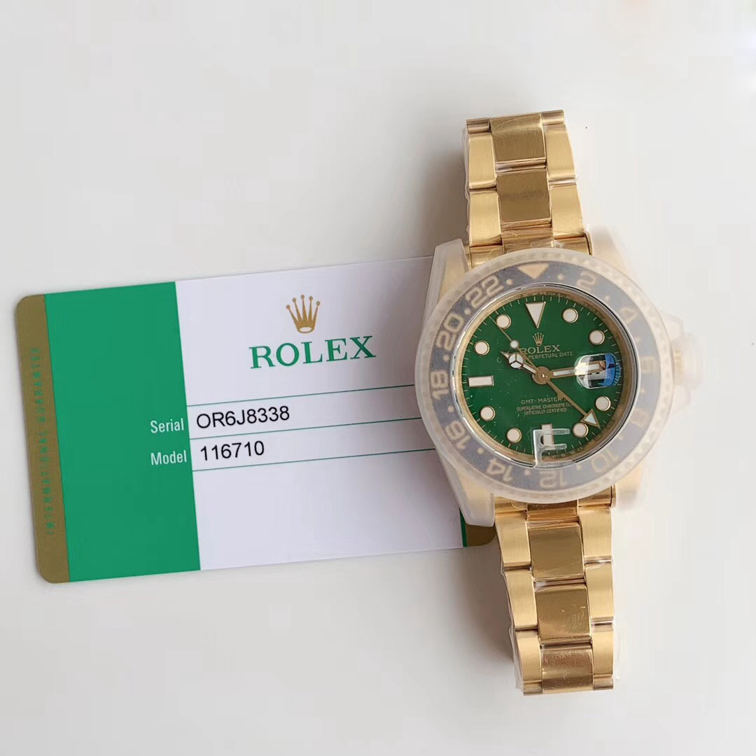 Replica Rolex GMT-Master II EW factory Stainless Steel Green - View 10