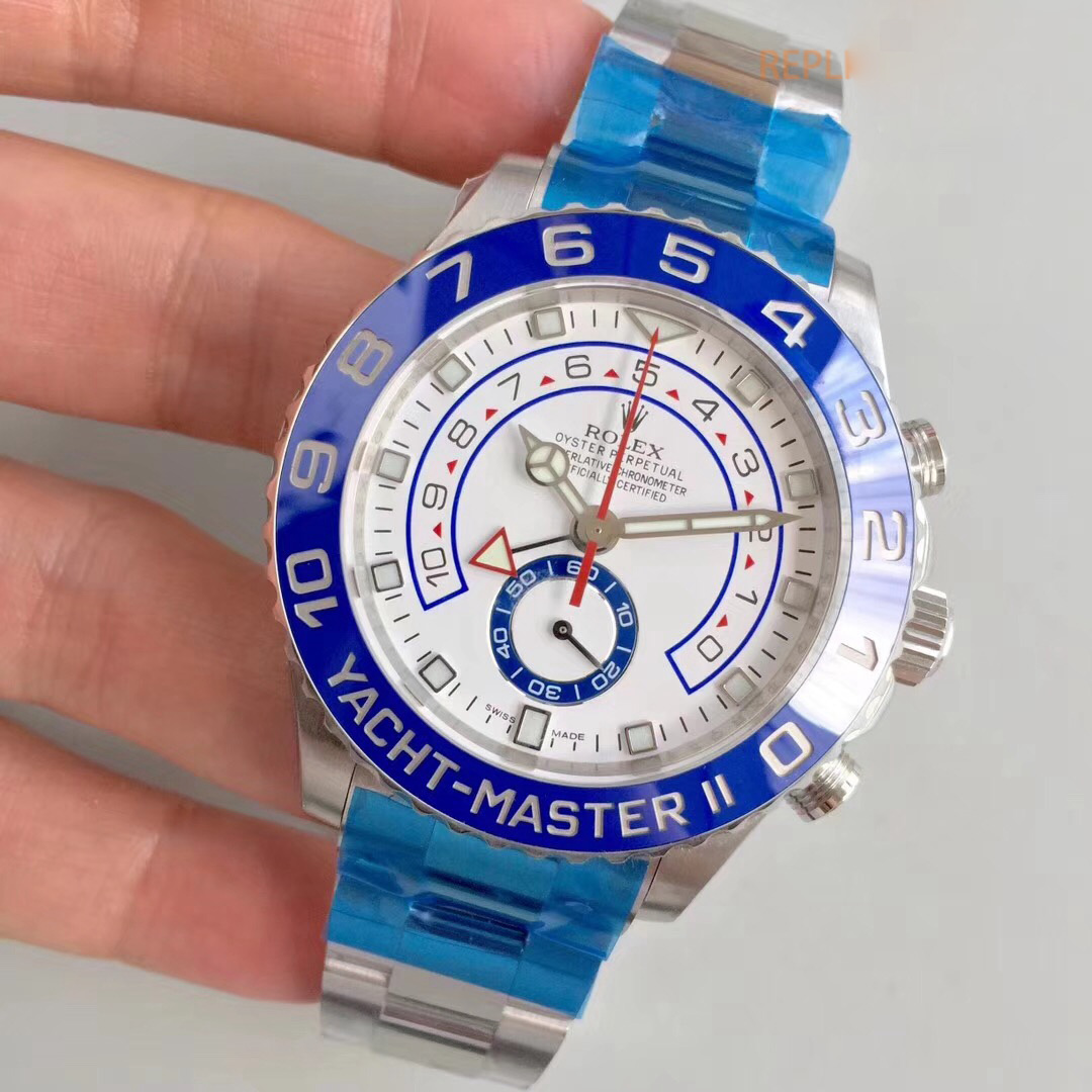 Replica Rolex Yacht-Master II 116689 JF Stainless Steel White - View 3