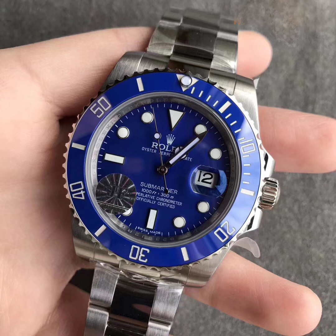 Replica Rolex Submariner Date 116619LB JF Stainless Steel Blue Dial-2 - View 2