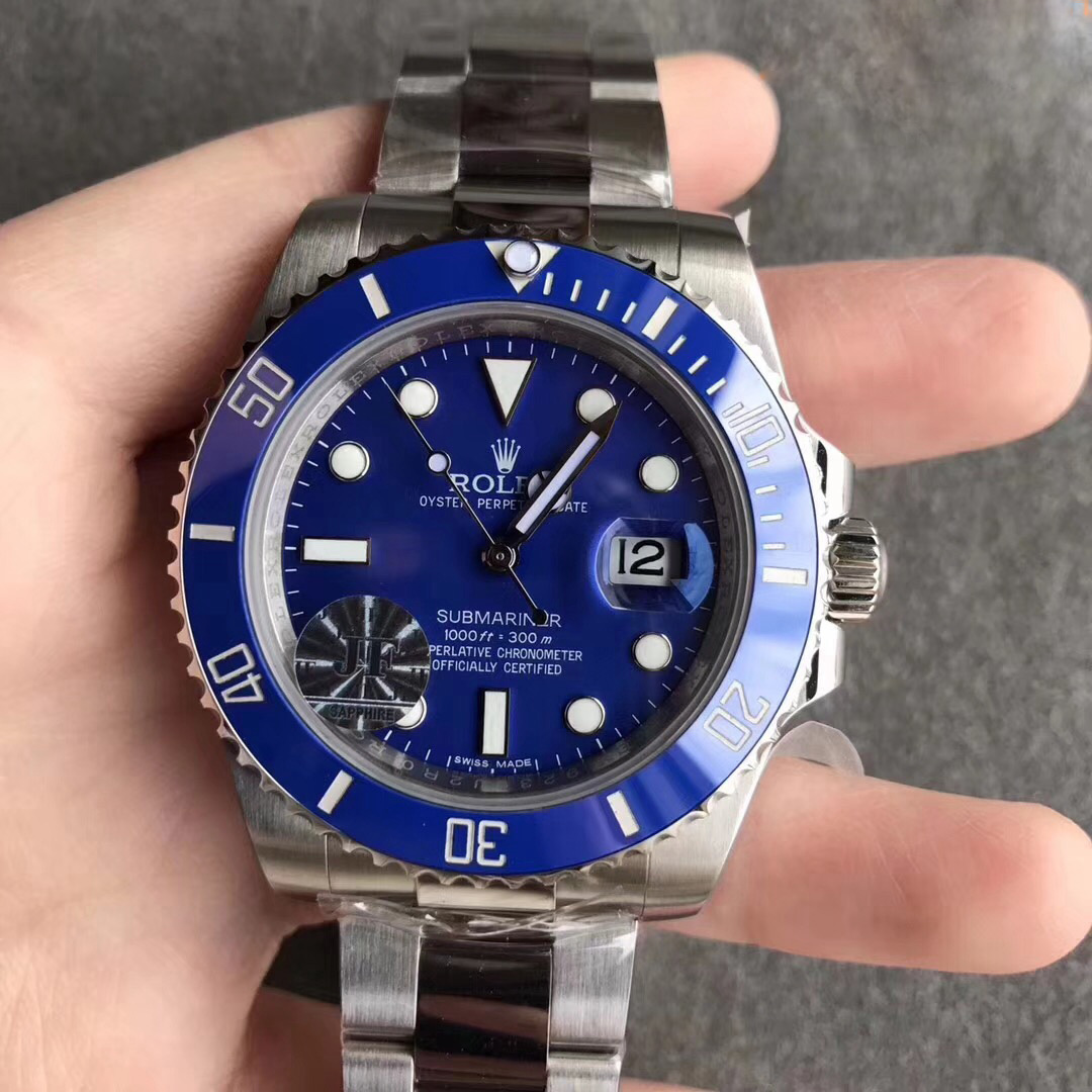 Replica Rolex Submariner Date 116619LB JF Stainless Steel Blue Dial-2 - View 1