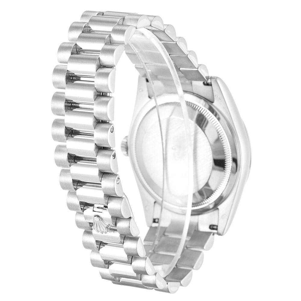 Rolex Day-Date II 41 MM Argent 218239 Oyster Steel White Diamond Dial President Strap Replica
