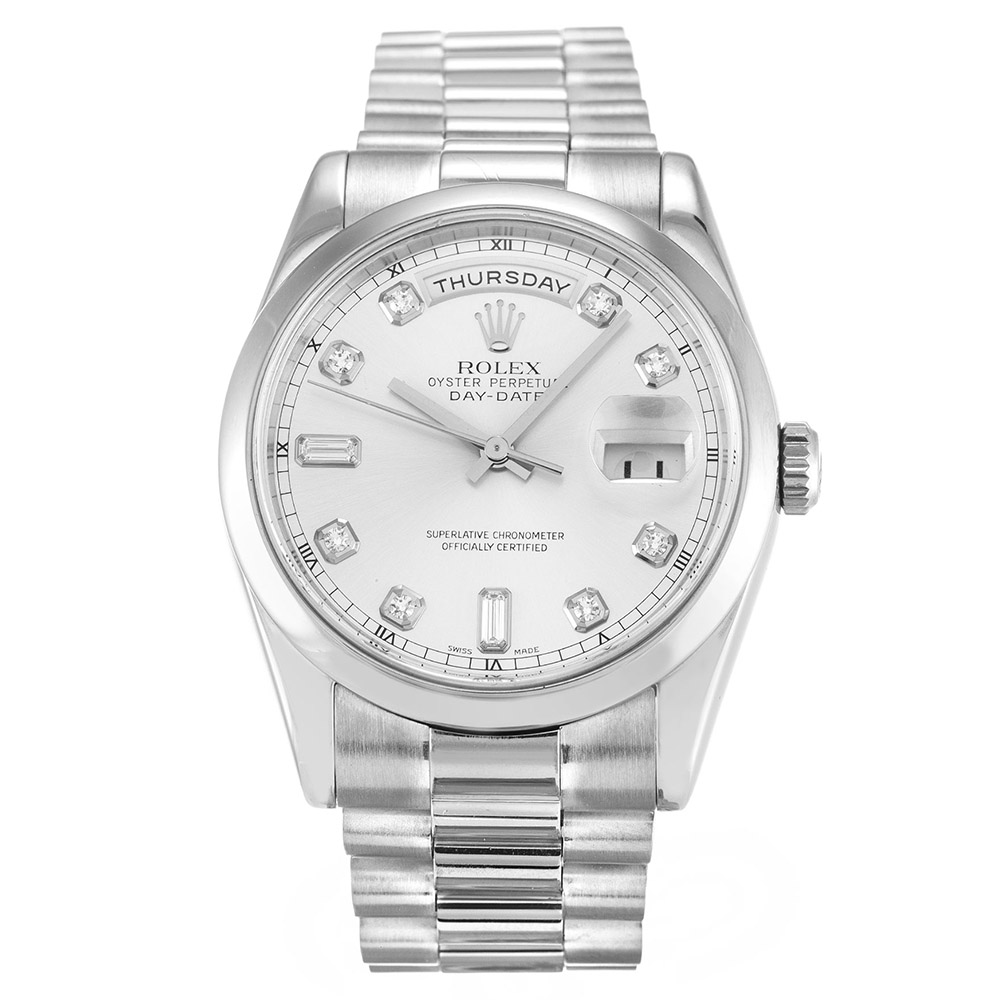 Replica Rolex (unchanged) Day-Date II Argent 218239 - View 1