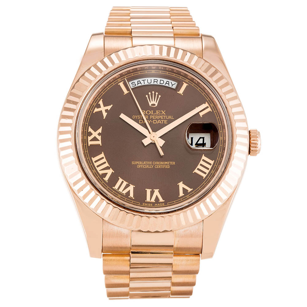 Replica Rolex (unchanged) Day-Date II Chocolat 218235 - View 1