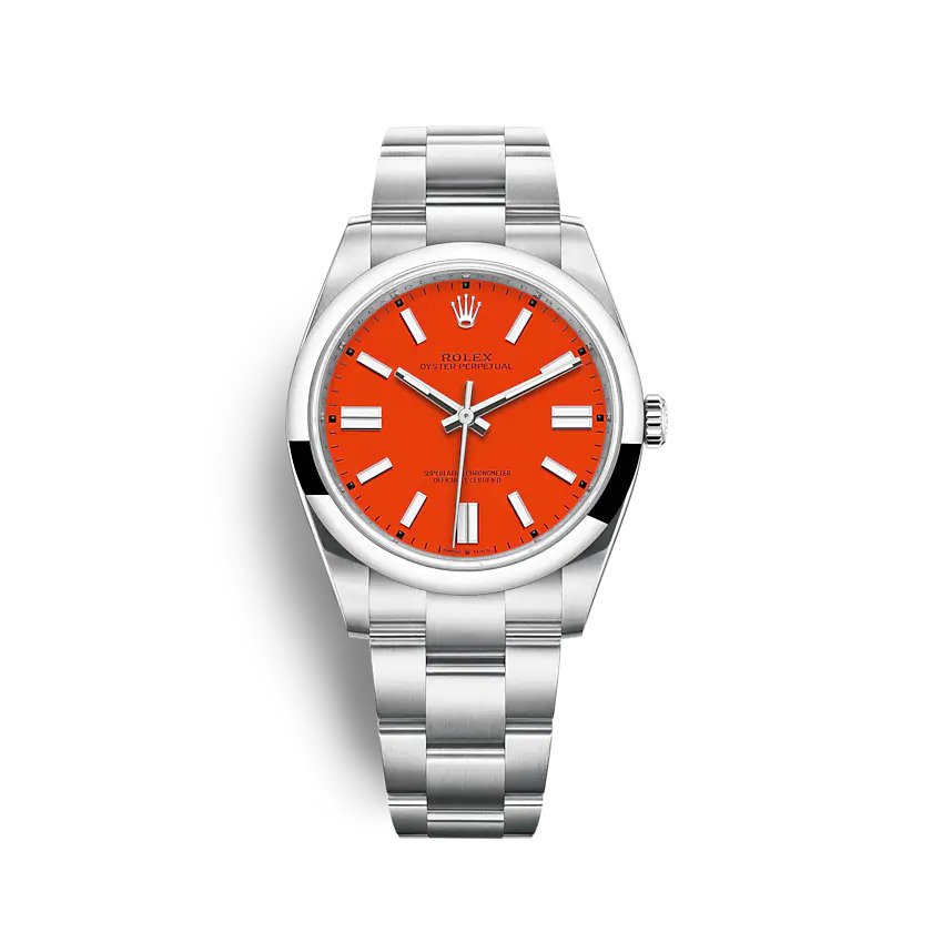 Replica Rolex Oyster Perpetual 41mm Coral Red - View 1