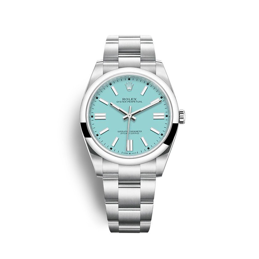 Replica Rolex Oyster Perpetual 41mm Turquoise blue - View 1