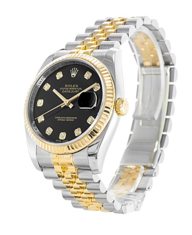 Replica Rolex Datejust Two Tone Black - View 2