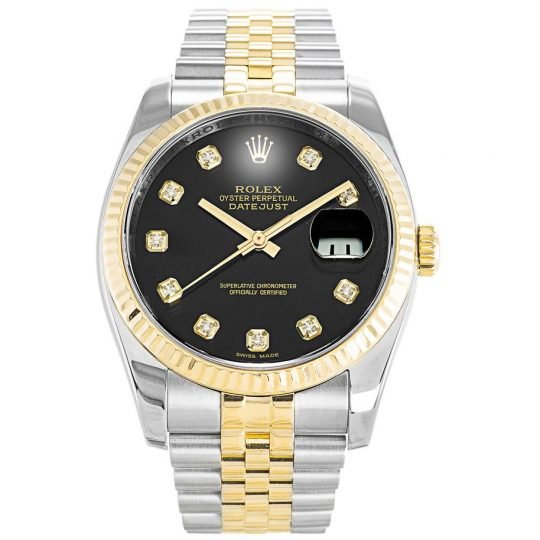 Replica Rolex Datejust Two Tone Black - View 1