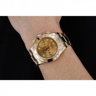 Replica Rolex Cosmograph Daytona Brown Dial Diamond Numerals Gold Case And Bracelet 1454245 - View 6