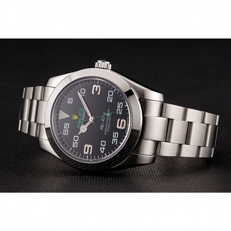 Replica Rolex Air-King Black Dial 1454020 - View 4