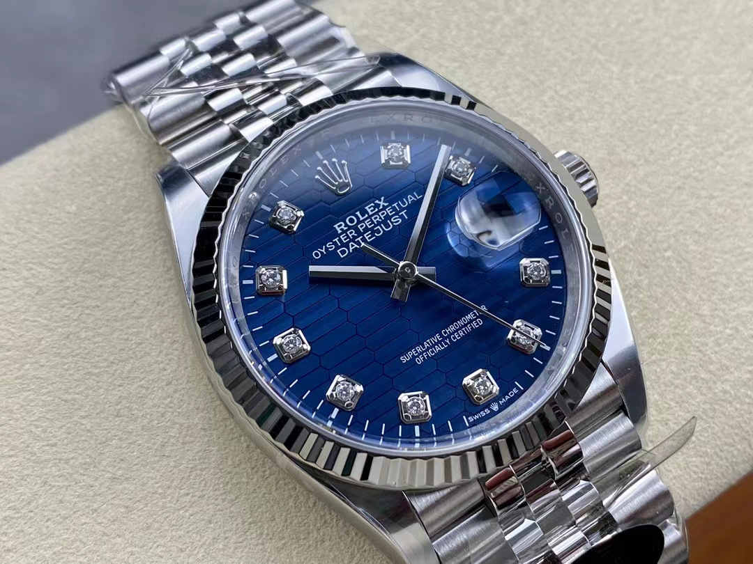 Clean Factory Datejust 36 126234 – Blue Tapestry Dial with Super Clone 3235 - clean factory product image 8