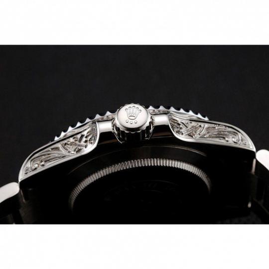 Replica Rolex Submariner Skull Limited Edition Black Dial White Case And Bracelet 1454093 - View 9