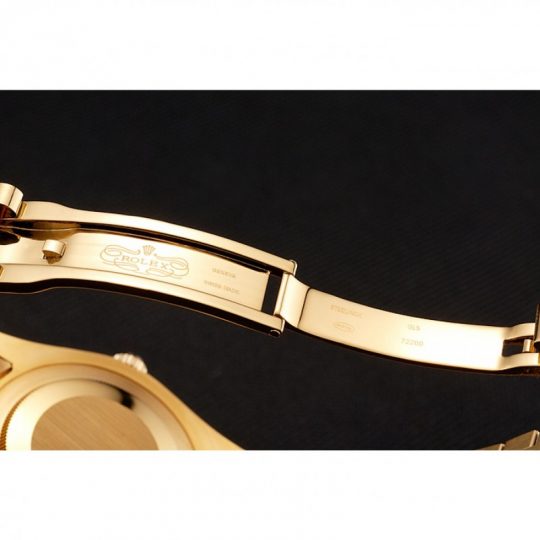 Replica Rolex Day-Date Diamonds And Rubies Black Dial Yellow Gold Bracelet 1454101 - View 8