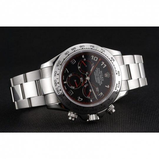 Replica Rolex Daytona Stainless Steel Bracelet Black Dial 80296 - View 6