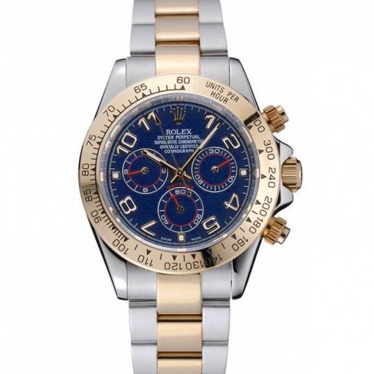 Replica Rolex Cosmograph Daytona Blue Dial Two Tone Stainless Steel Bracelet 1454246 - View 1