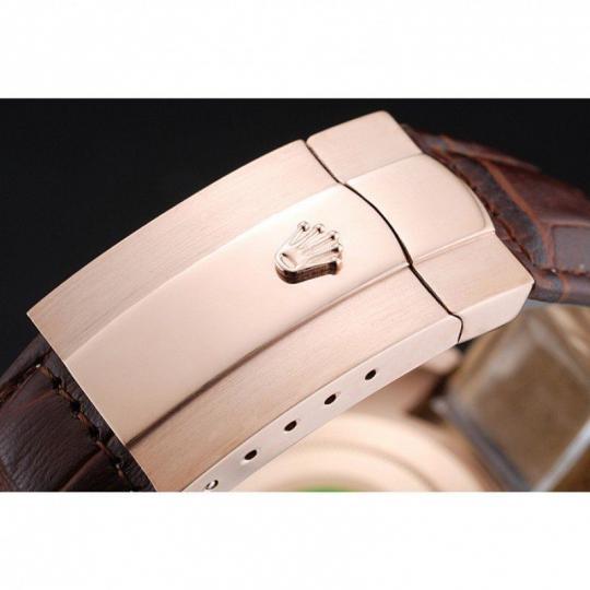 Replica Rolex Cosmograph Daytona Brown Dial Rose Gold Case Brown Leather Bracelet 1454243 - View 10